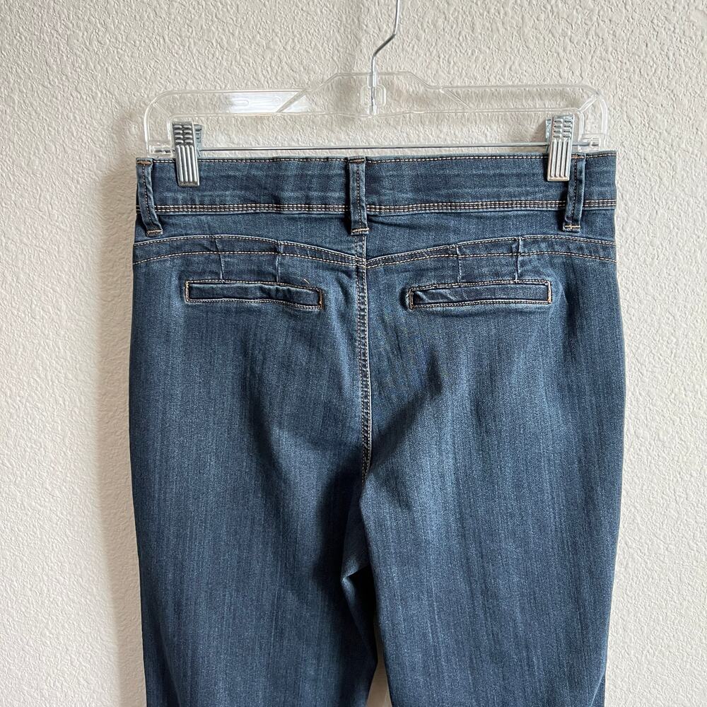 ONE5ONE Goddess High Rise Trouser Straight Leg Jeans Womrn's 6/28 Dark Wash - Picture 3 of 8